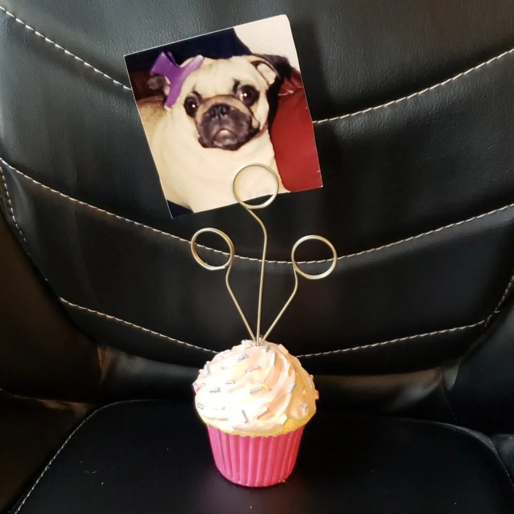 Gold and Pink Cupcake Card Holder